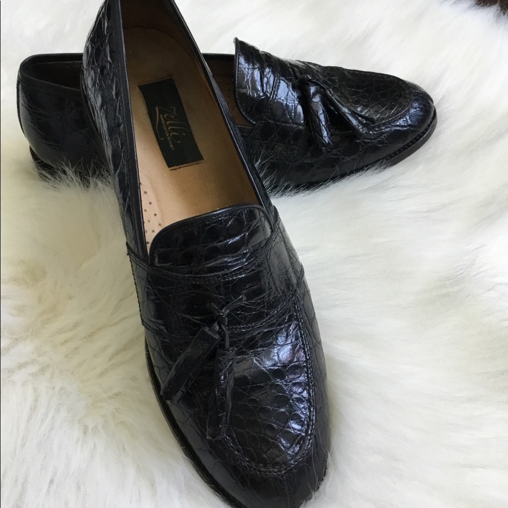 Men’s Zelli Crocodile loafers size 9.5